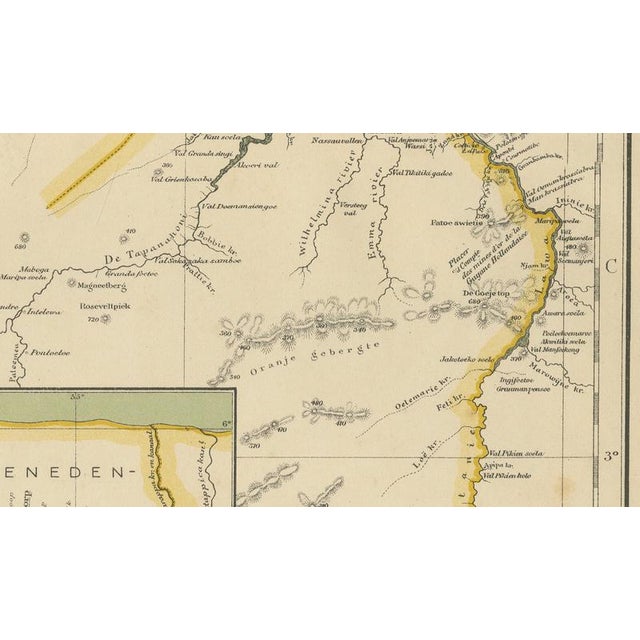 Antique Dutch Colonial Map with Districts, 1905 For Sale - Image 9 of 11