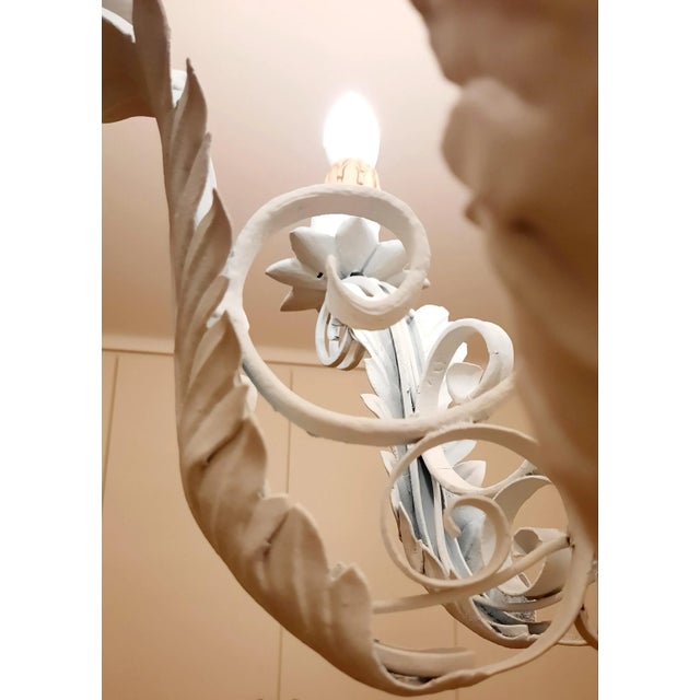 Wrought Iron Chandelier, 1930s For Sale - Image 7 of 9