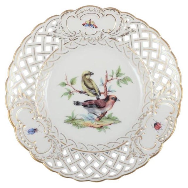 Ceramic Open Lace Porcelain Plate, Meissen, Germany, 1890s For Sale - Image 7 of 7