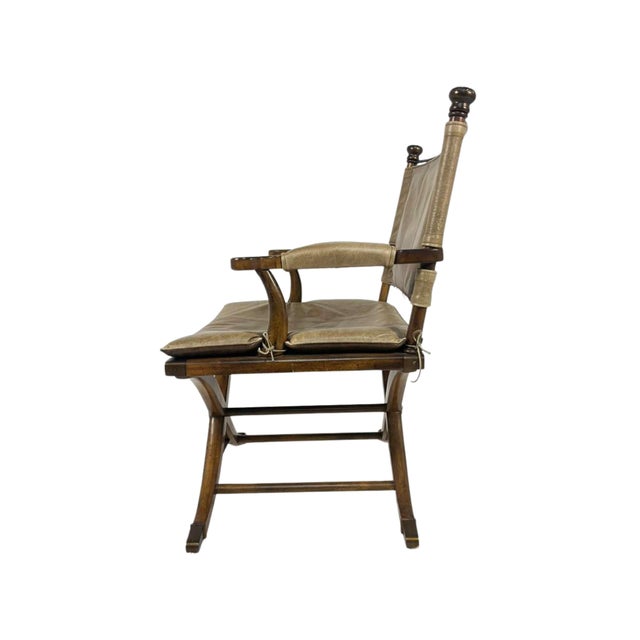 Brown Mid 19th Century Ernest Hemingway 462 Safari Writing Desk and Chair Set For Sale - Image 8 of 13