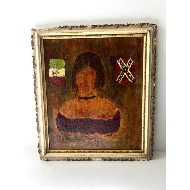 Folk Art Painting by Elias Telles. Telles is a self taught painter and has become quite sought after and collectible. He...