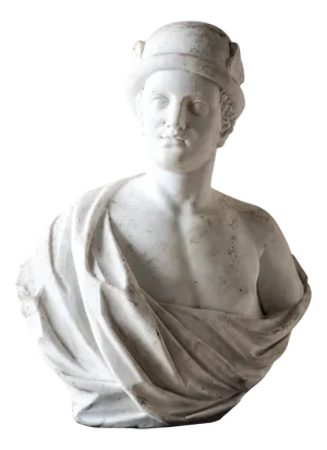 Dutch Artist, Bust of Mercury, 17th Century, White Carrara Marble
