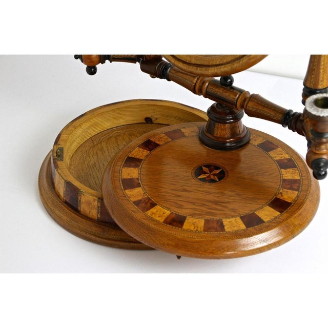 Wood Vanity Table Mirror with Candlesticks, 19th Century For Sale - Image 7 of 18