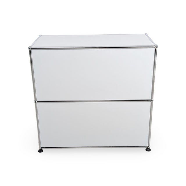 Original Usm Haller Chest of Drawers Fritz Haller White Cabinet Sideboard2 For Sale - Image 5 of 8