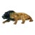 Vintage Mid Century Ceramic Lion Statue For Sale