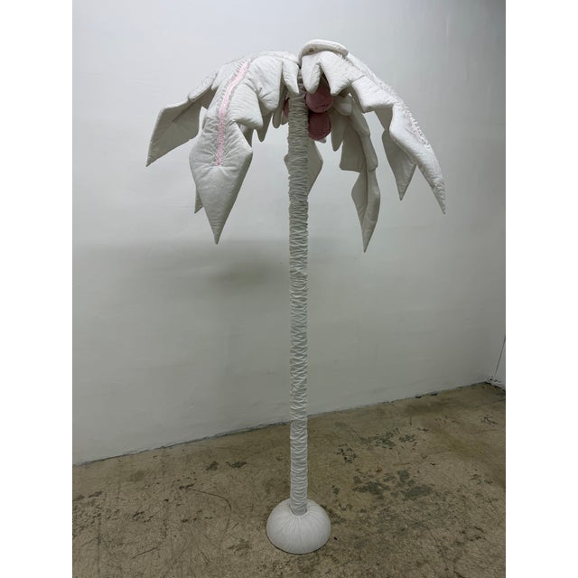 Postmodern Vintage Fabric Coconut Palm Tree Sculpture, 1990s For Sale - Image 3 of 18