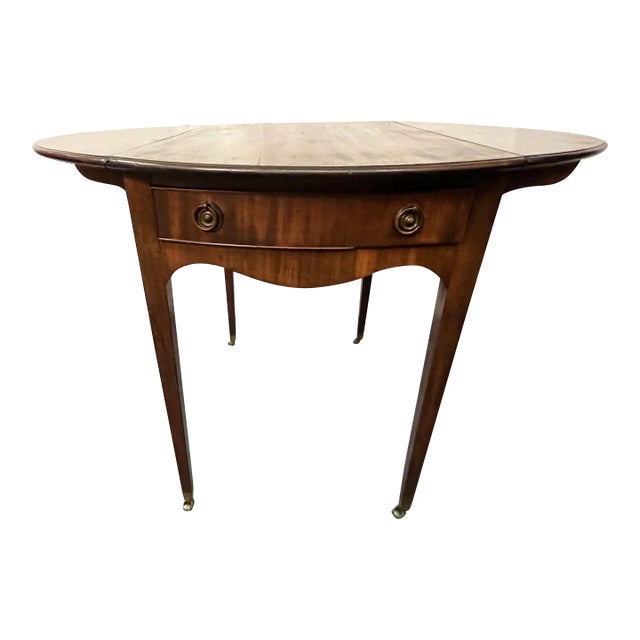 19th Century George III Style Mahogany Pembroke Drop Leaf Table With Drawer For Sale