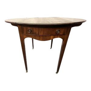 19th Century George III Style Mahogany Pembroke Drop Leaf Table With Drawer
