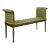 A Hepplewhite Style Black and Ochre Painted Upholstered Window Bench For Sale