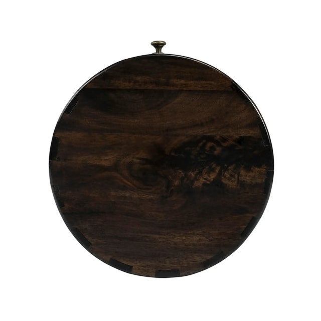 Liam Wood Accent Table with Storage, Dark Brown Chairish