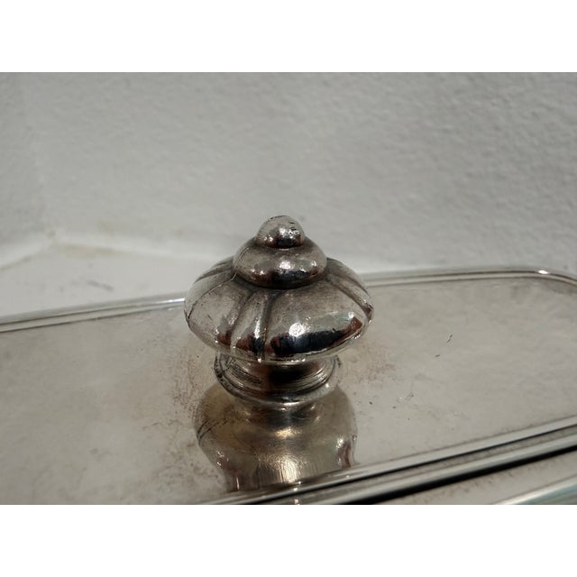 Antique Silver Plate Butter Dish With Glass Insert - From England For Sale In Dallas - Image 6 of 8