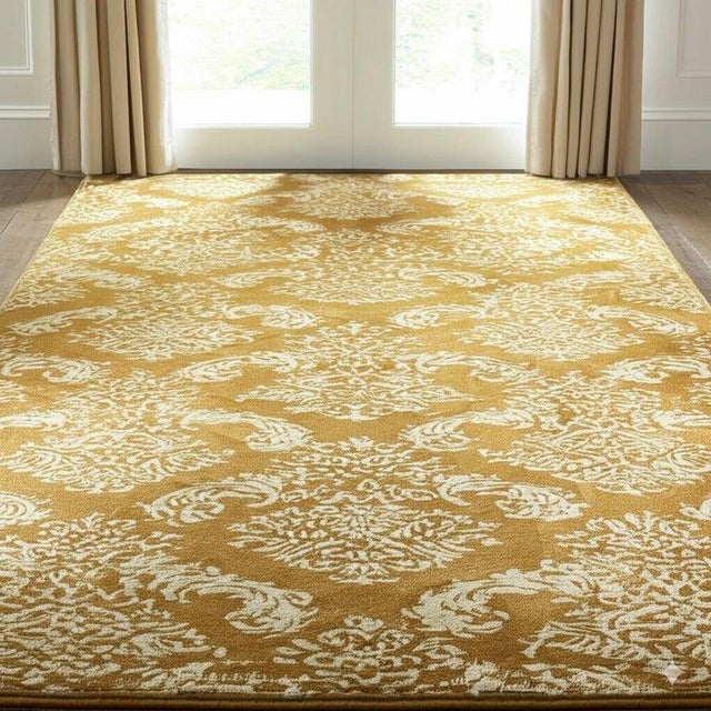 2020s 3x13 Brown Hand-Knotted Wool Floral Brocade Classic Traditional Carpet Rug For Sale - Image 5 of 6