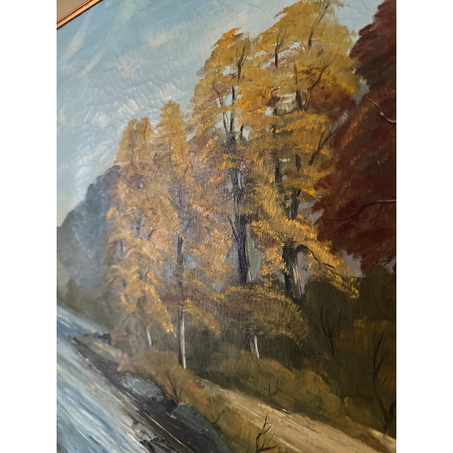 Huge 44"x36" Original Mid-Century Oil Painting by Virginia Lynn - Chatsworth Art Studio Provenance For Sale - Image 4 of 11