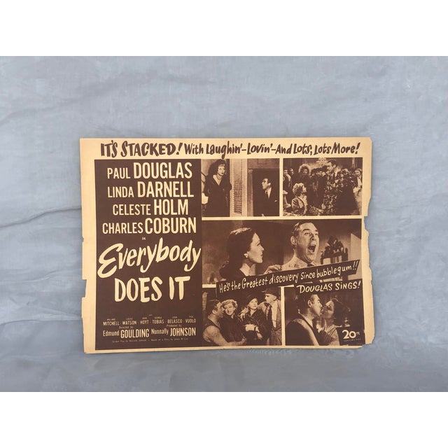 This original movie advertisement for the 1949 film Everybody Does it would make a fun decor accent in a media room or...