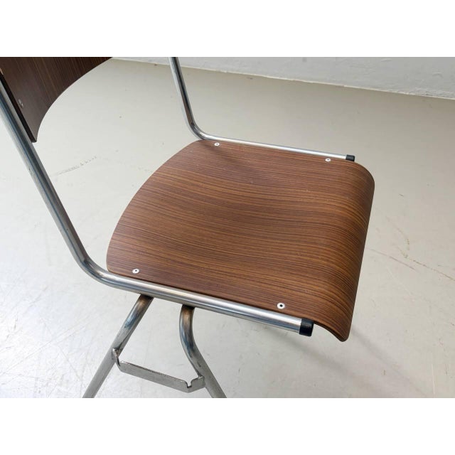 Vintage Stacking Chair with Chrome Frame, 1970s For Sale - Image 12 of 17