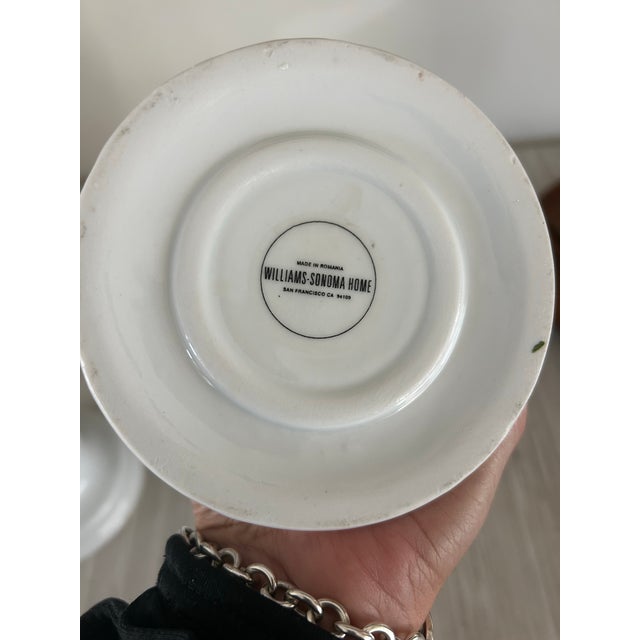 Beautiful pair of white porcelain finials from 2005 . These were purchased from William Sonoma Home. They look great as...