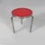 Mid-Century Modern Italian Round Stool in Metal and Red Laminate, 1960s For Sale - Image 4 of 13