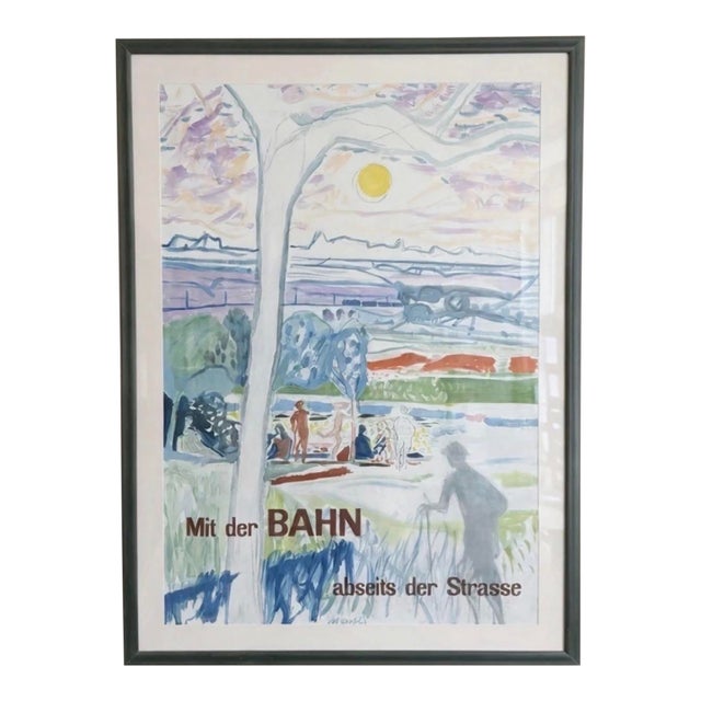 Max Gubler Travel Poster 1950’s Lithograph For Sale