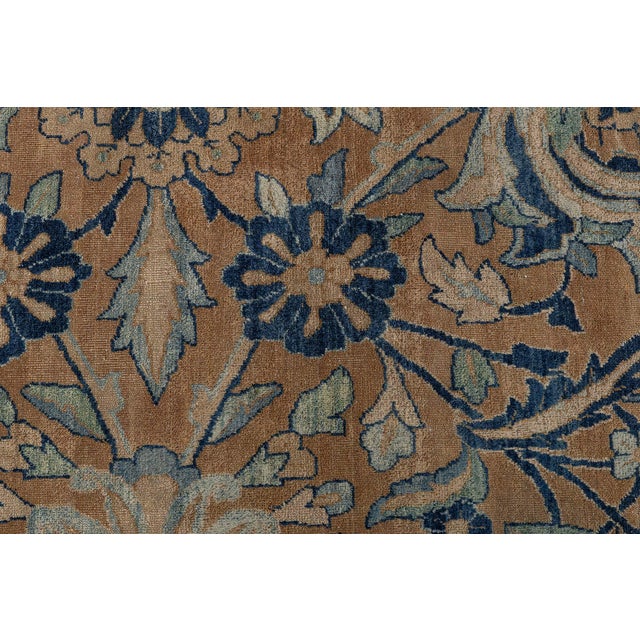 Authentic 19th Century Persian Kirman Handmade Wool Rug For Sale - Image 4 of 9