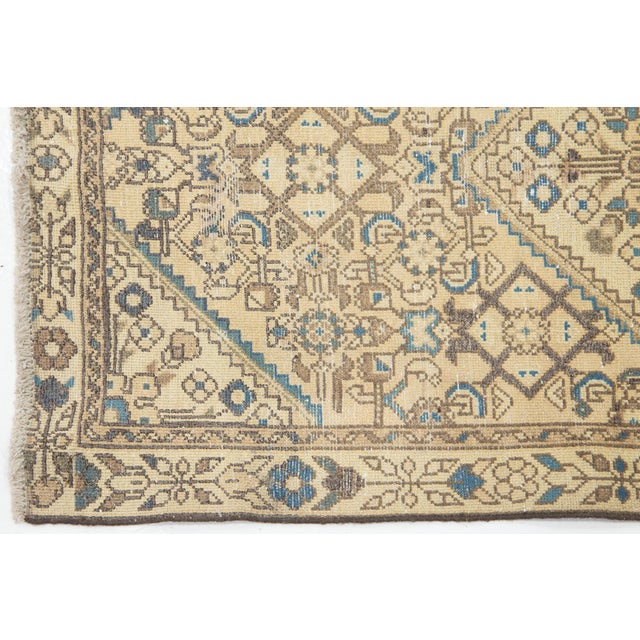 1960s Vintage Persian Beige Wool Rug With Allover Design For Sale - Image 5 of 8