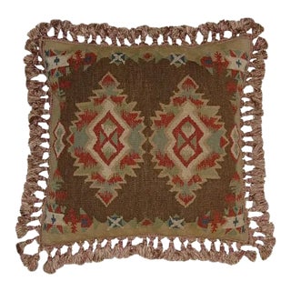 Aubusson Ikat Throw Pillow For Sale