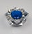 Faceted Crystal Ashtray with Blue Center from Saint Louis, France, 1970s For Sale - Image 13 of 13