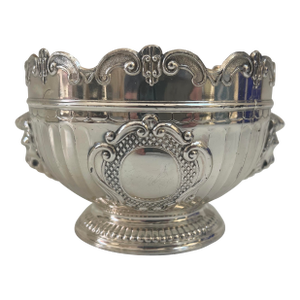 Vintage English-Style Silver-Plate Monteith Bowl