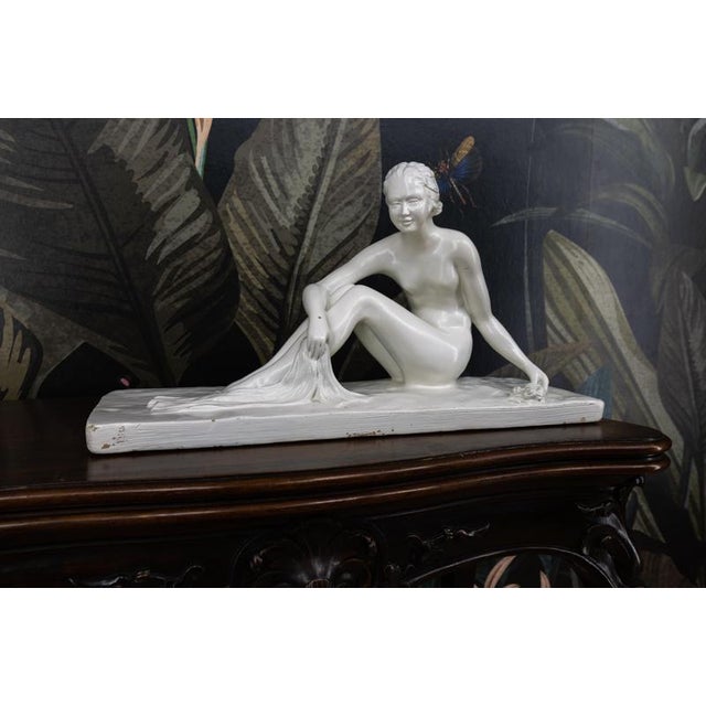 Mid-Century White Ceramic Figurative Sculpture, ca. 1950s For Sale - Image 6 of 18