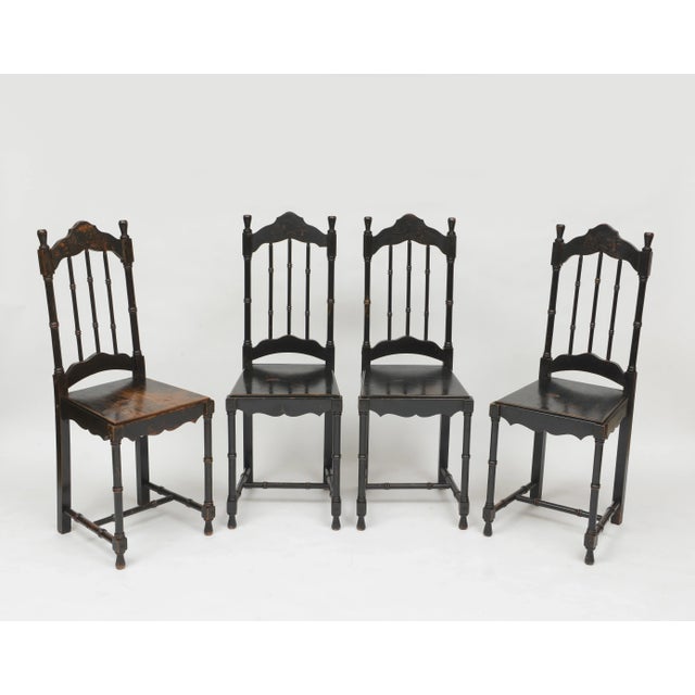 Late 19th Century Japanese Tea Table With Four Chairs - Set of 5 For Sale - Image 10 of 12