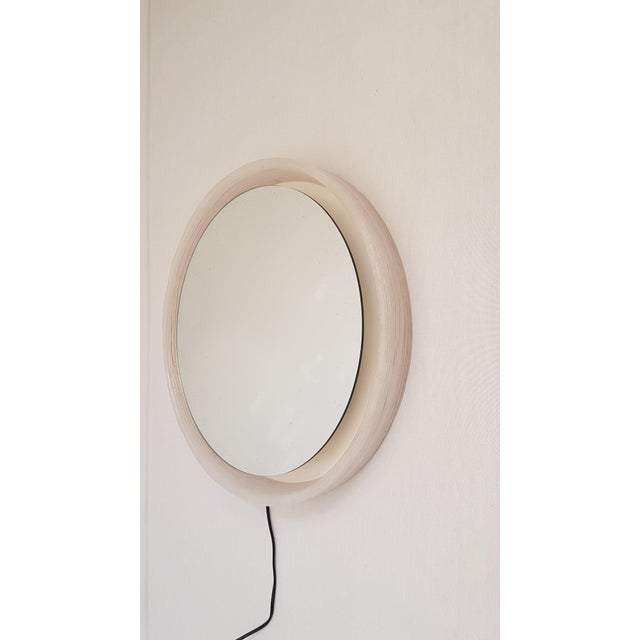 Glass Round Mirror from Hillebrand, 1970s For Sale - Image 7 of 8