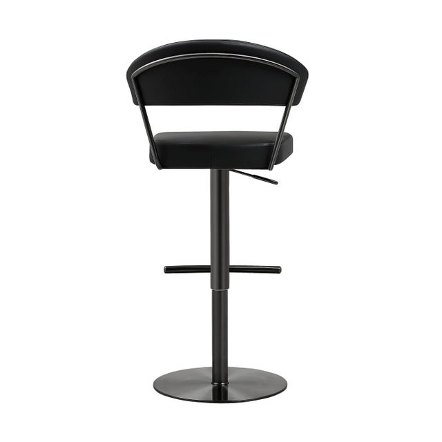 Cosmo Black on Black Steel Bar Stool For Sale - Image 4 of 10