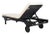 Modern Newport Chaise Lounge Chair with Side Table, Black/Beige Cushion For Sale - Image 3 of 10