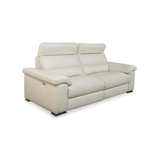 Cream Leather 3-Seater Sofa from Natuzzi For Sale - Image 4 of 18