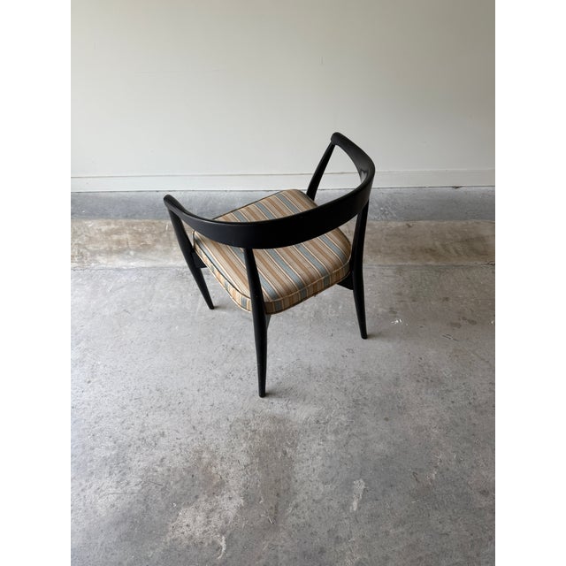 Craft Associates Mid Century Danish Modern Ebonzied Lawrence Peabody Dining Chair Set for Craft Associates For Sale - Image 4 of 12
