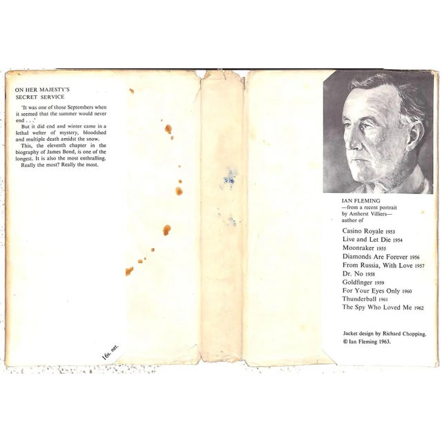Traditional "On Her Majesty's Secret Service" 1963 Fleming, Ian For Sale - Image 3 of 7