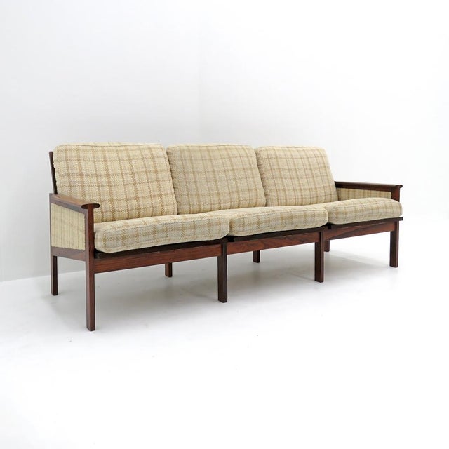 Remarkable 3-seater sofa from the Capella series, designed by Illum Wikkelsø, produced by Niels Eilersen in Denmark,...