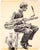 Gerry Mulligan, Baritone Sax - Rare Signed Figurative Lithograph in Ink on Paper Bold lithograph by Eugene Hawkins...