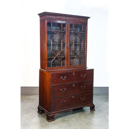 George III Secretaire with Bookshelves, England, 1700s For Sale - Image 3 of 18