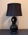 Vintage Sculptural Black & Gold Ceramic Lamps, Companion Pair, Mid-Century Atomic Era For Sale - Image 4 of 10