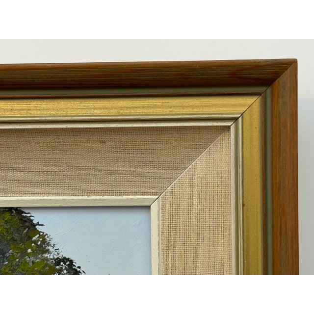 Summer Meadow Scene with Wildflowers & Trees in a serene English Countryside 1991 For Sale - Image 4 of 16