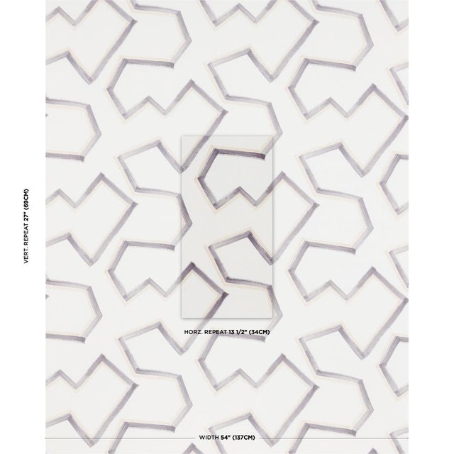 A large-scale geometric pattern rendered in gestural brushstrokes, Enzo Print has the artisanal look of a hand-painted...