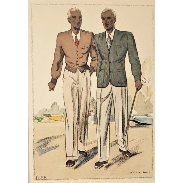Perfect home or office décor for the man who dresses in style…classic and timeless! This lithograph is one of a group of...
