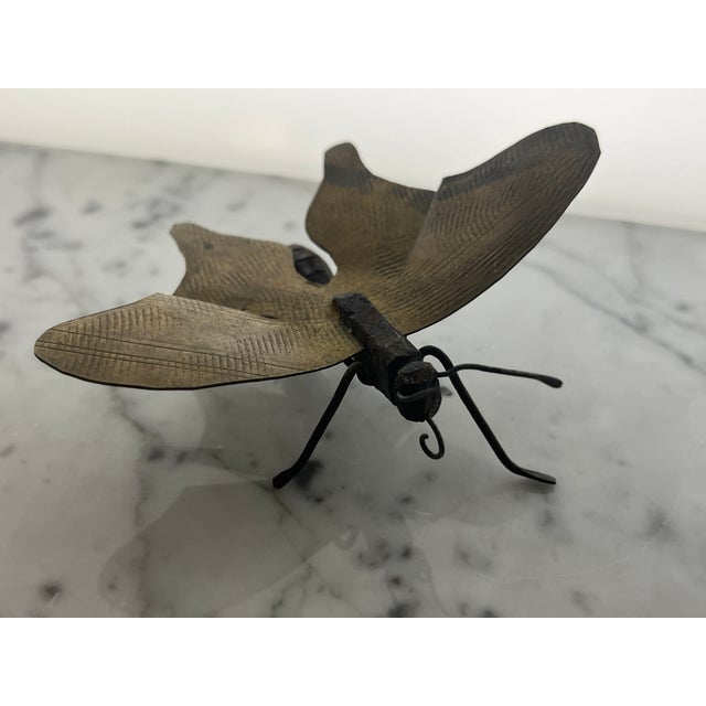 Brass Brass Moth Insect Handmade French 2 X 4 For Sale - Image 8 of 16