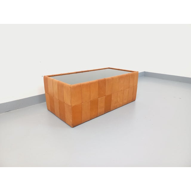 Vintage rectangular coffee table from the 1970s, a beautiful, rare, and original design by the Swiss manufacturer De Sede....