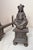 Antique Pair 19th Century Chinese Emperor & Empress Cast Iron Fireplace Andirons For Sale In New York - Image 6 of 16