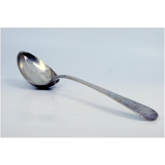 Plain Silver Rice and Serving Spoon with Handle, in Very Good conditions. Designed before 1890 This piece has an...