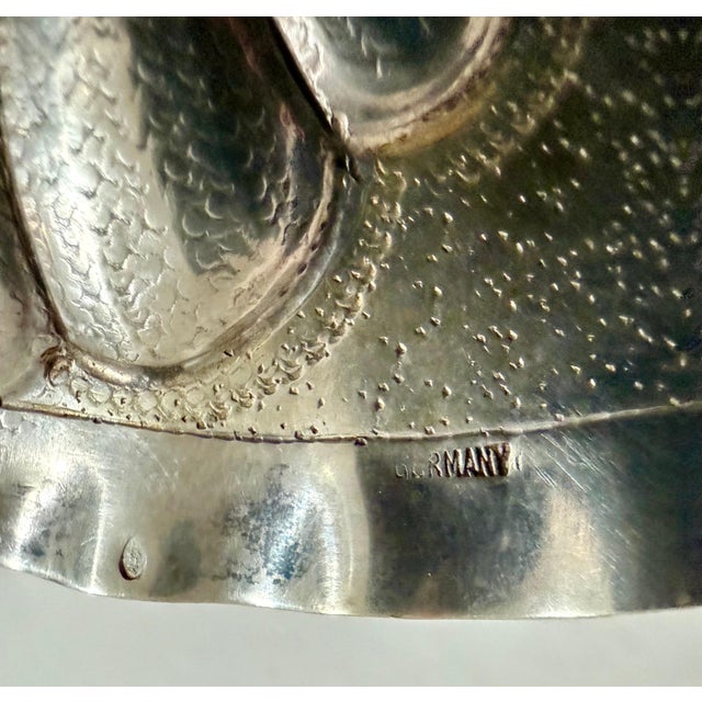 Late 19th Century Unknown, 19th C. Antique Silver German Judaica Shabbat Challah Tray Hebrew Inscription For Sale - Image 5 of 15