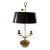French Bouillotte Lamp With Black Tole Shade and Dolphin Motif Base For Sale
