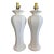 Pair of Hollywood Regency White Lamps For Sale
