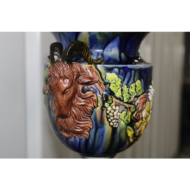 Ceramic Italian Majolica Lamp For Sale - Image 7 of 8